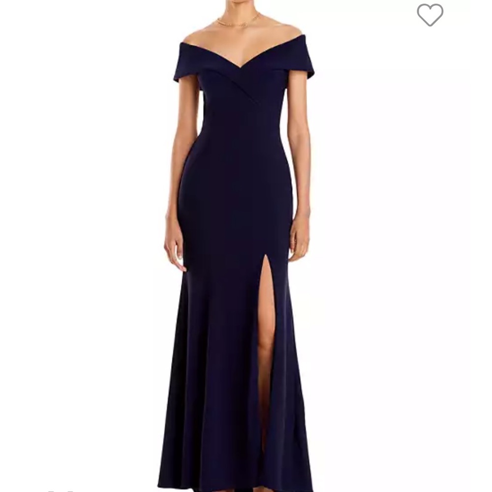 Aqua Navy Blue Formal Gown Size 6